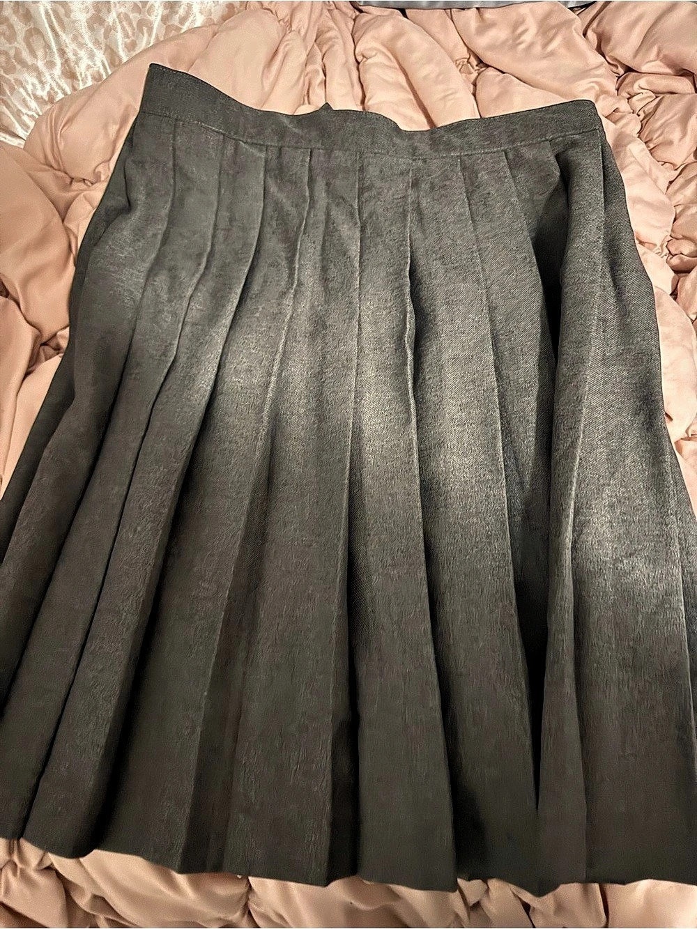 French Toast Girls Pleated Uniform Skirt Gray Size 14